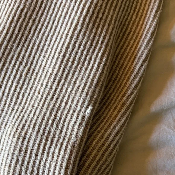 Ava & Viv Cozy Cream Striped Cardigan Sweater - Picture 5 of 5